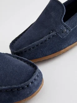 Gelegenheidskleding|Next - Suede Slip-Ons Loafer Shoes Donkerblauw