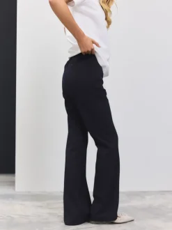 Kostuums En Werkkleding|Broeken|Next - Tailored Bootcut Trousers With Wool Donkerblauw