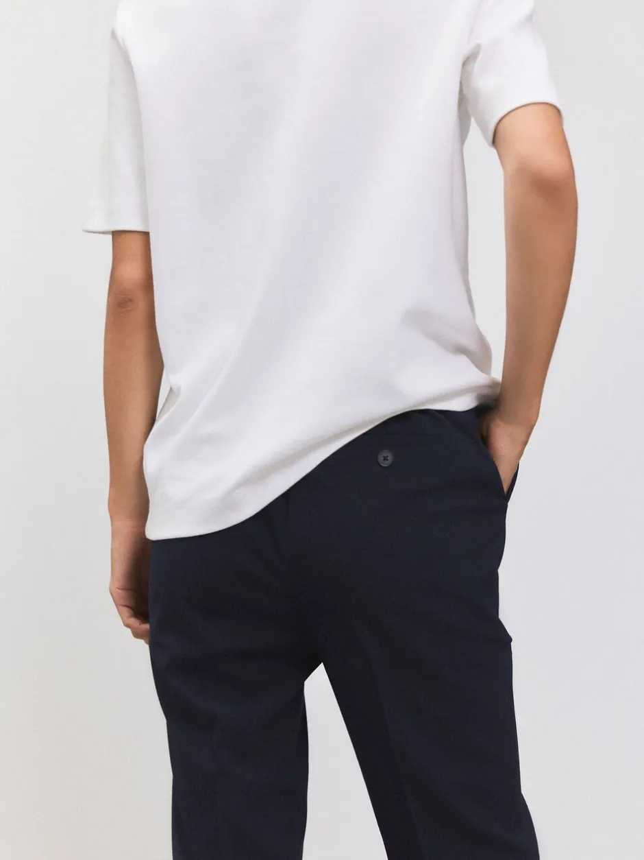 Kostuums En Werkkleding|Broeken|Next - Tailored Bootcut Trousers With Wool Donkerblauw
