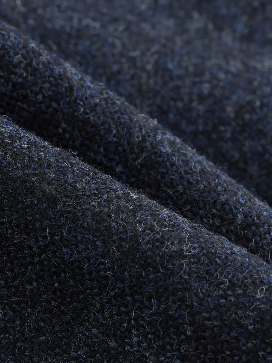 Pakken|Next - Tailored Fit Signature Abraham Moon 100% British Wool Donegal Suit Jacket Donkerblauw