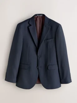 Blazers En Business-Jasjes|Pakken|Next - Tailored fit - Kostuum met textuur: colbert Donkerblauw