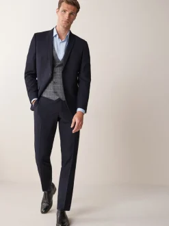 Blazers En Business-Jasjes|Pakken*Next - Tailored fit - Kostuum met twee knopen: colbert Donkerblauw