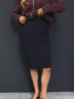 Kostuums En Werkkleding*Next - Tailored Pencil Skirt With Wool Donkerblauw