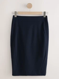 Kostuums En Werkkleding*Next - Tailored Pencil Skirt With Wool Donkerblauw