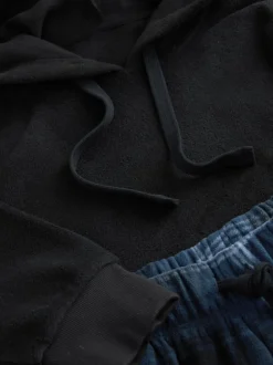 Pyjama's|Next Donkerblauw - Thermal Fleece Bottoms Long Sleeve Hoodies Set