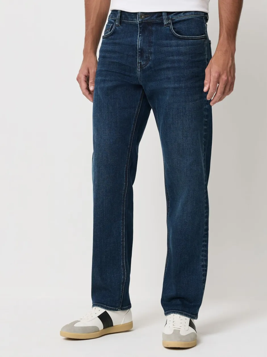 Jeans|Next Donkerblauw - ThermoGen - Straight fit - Motionflex jeans