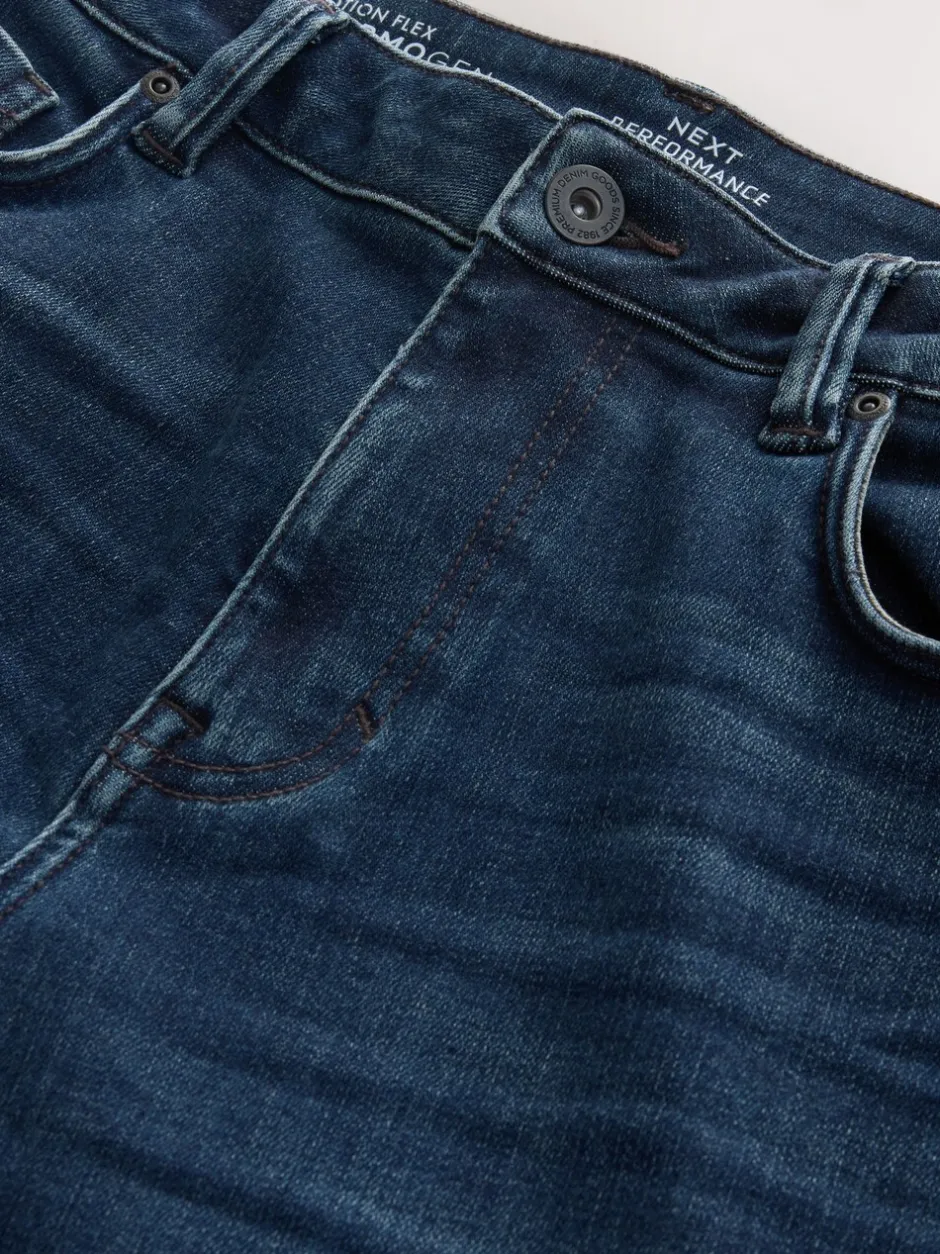 Jeans|Next Donkerblauw - ThermoGen - Straight fit - Motionflex jeans