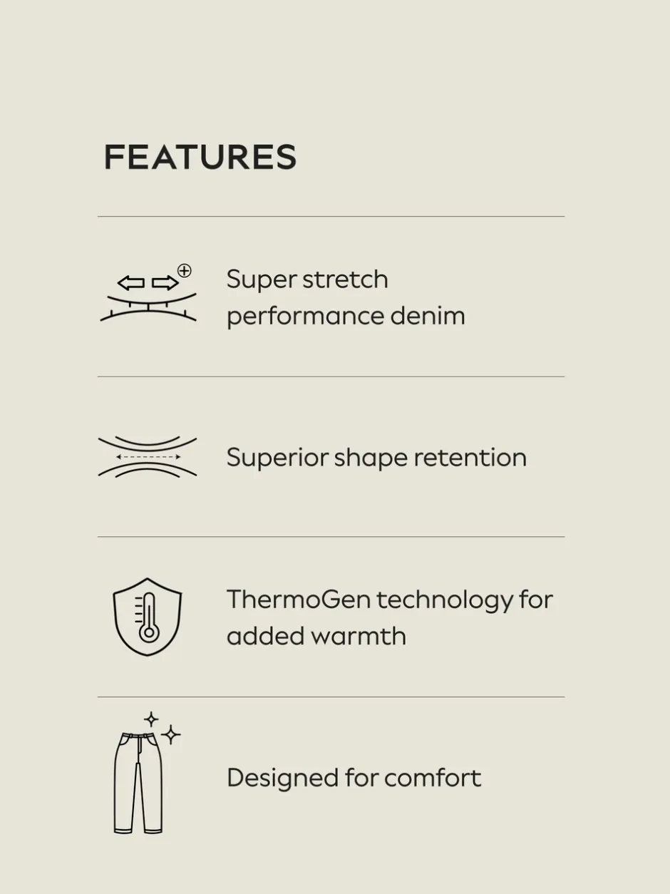 Jeans|Next Donkerblauw - ThermoGen - Straight fit - Motionflex jeans