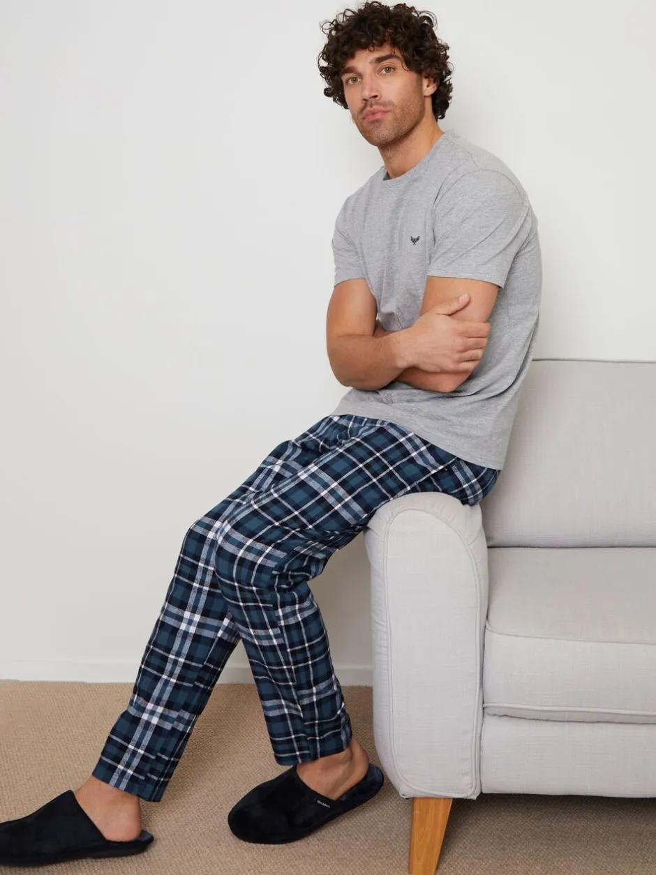 Pyjama's|Loungewear*Threadbare Donkerblauw - pyjamaset