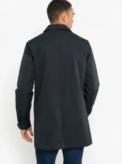 Jassen En Jacks*Threadbare - Showerproof Longline Trench Coat Donkerblauw
