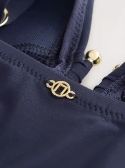 Badkleding|Next - Utrim Diep uitgesneden zwempak met buikcorrectie Donkerblauw