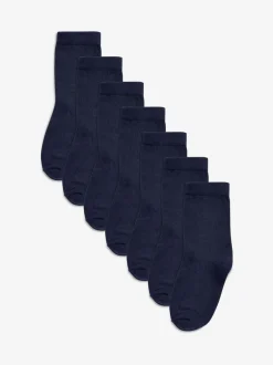 Sokken|Next - Verpakking van 7 paar sokken met hoog aandeel katoen Donkerblauw