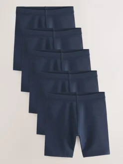 Schoolkleding|Shorts En Rokken*Next - Verpakking van 5 stretchy fietsshorts met hoog katoengehalte (3-16jr) Donkerblauw