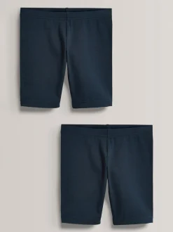 Shorts En Rokken*Next - Verpakking van 2 stretchy fietsshorts met hoog katoengehalte (3-16jr) Donkerblauw