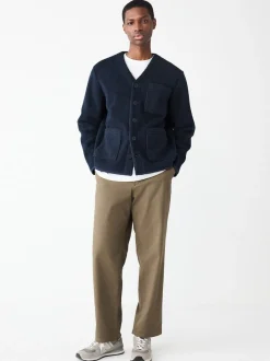Jassen En Jacks|Sweaters En Hoody´S|Next - Wool Look Fleece Cardigan Donkerblauw