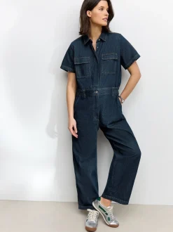 Jumpsuits En Playsuits*Next Donkerblauw - 100{Zwangerschapspakje van denim katoen