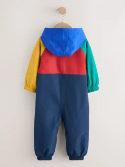 Jassen, Jacks En Kinderwagenpakjes|Jassen En Jacks|Next Donkerblauw colourblocking - Waterdicht regenpak met fleecevoering (3 mnd-7 jr)
