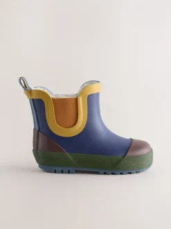 Laarzen*Next Donkerblauw colourblocking - Warme gevoerde enkellaarzen