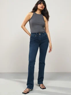 Jeans*Next - Lift, slim en shape jeans met bootcut Donkerblauw denim