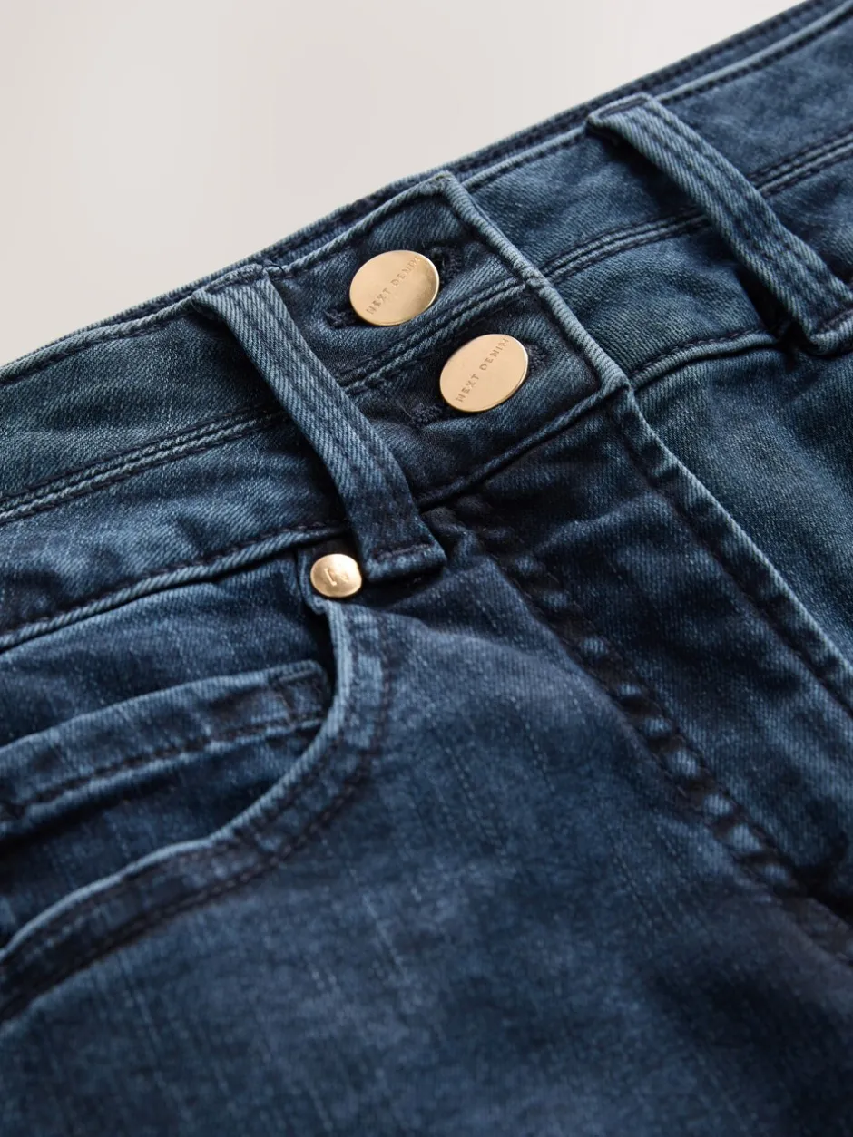 Jeans|Next - Skinny jeans met verlengings- en afslankeffect Donkerblauw denim