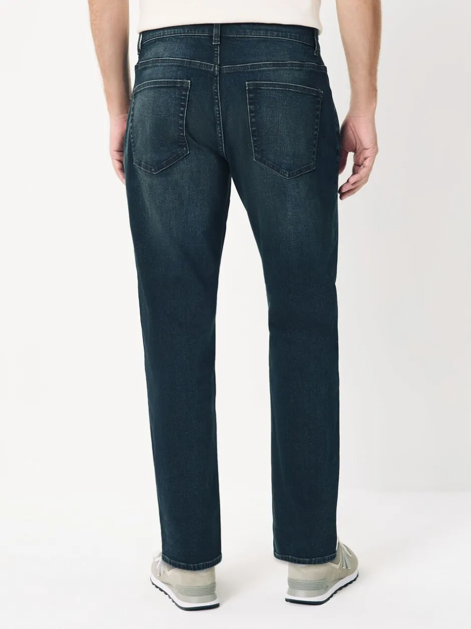 Jeans|Next Donkerblauwe wassing - Klassieke stretchjeans met standaard taps toelopende pasvorm