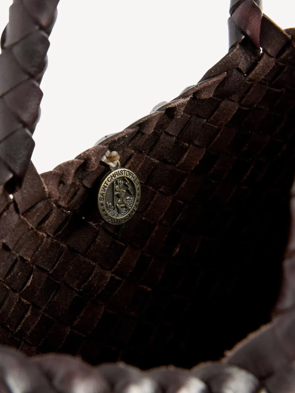 Tassen En Portemonnees*Dragon Diffusion - Santa Croce Grote Geweven Tas Donkerbruin