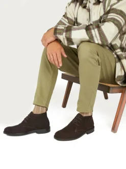 Boots|Formele Schoenen*Jones Bootmaker - - Deacon suède chukkalaarzen Donkerbruin