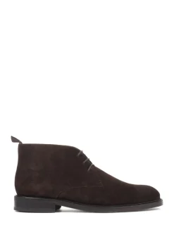 Boots|Formele Schoenen*Jones Bootmaker - - Deacon suède chukkalaarzen Donkerbruin
