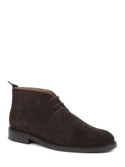 Boots|Formele Schoenen*Jones Bootmaker - - Deacon suède chukkalaarzen Donkerbruin