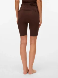 Shorts|Mamalicious - Maternity Seamless Leggings Donkerbruin