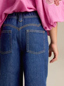 Jeans*Next Donkere inktblauwe wassing - Jeans met wijde pijpen (3-16 jr)
