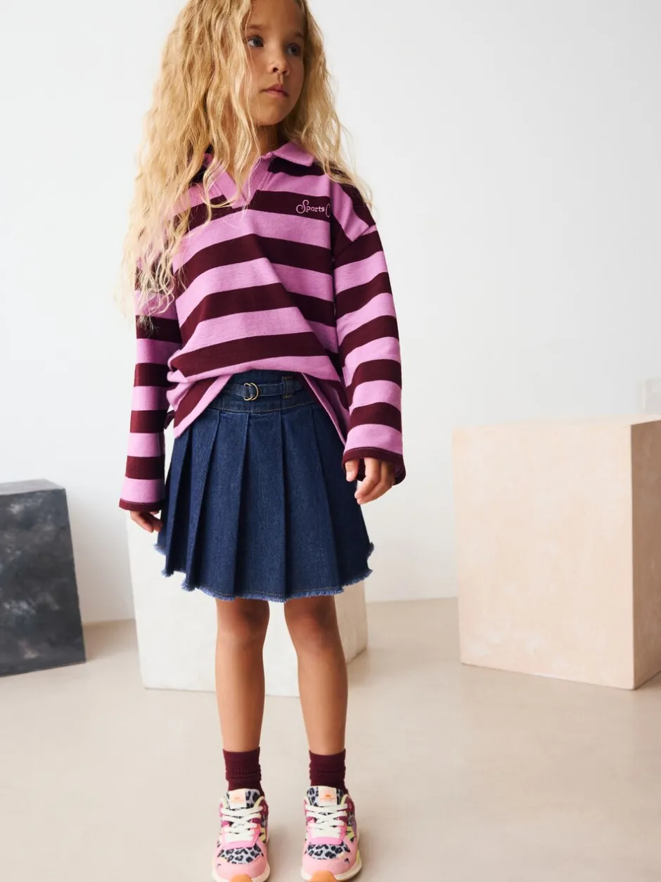 Shorts En Rokken*Next - Geplooide denim rok (3-16jr) Donkere wassing