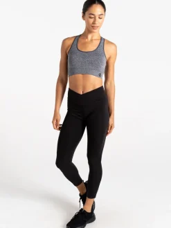 Beha's|Dare 2b - Green Womens Don't Sweat It II Sports Bra Donkergrijs
