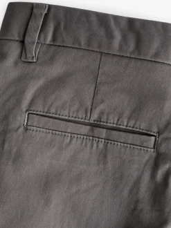 Broeken En Chino's*Next Donkergrijs - Slim Fit - Stretchy chino