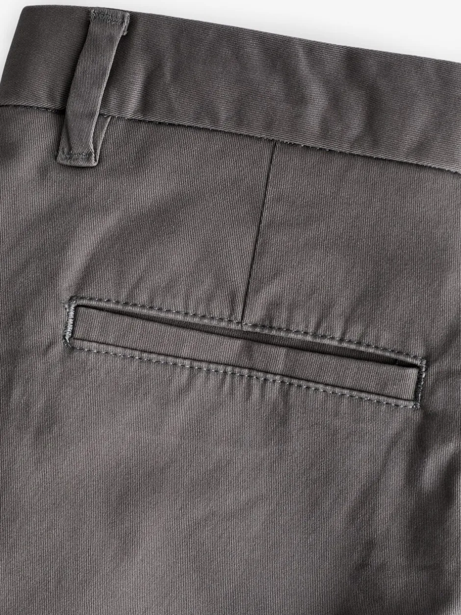Broeken En Chino's*Next Donkergrijs - Slim Fit - Stretchy chino