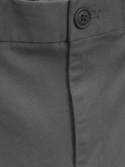 Broeken En Chino's|Next Donkergrijs - Standaard toelopende pasvorm - Stretchy chino