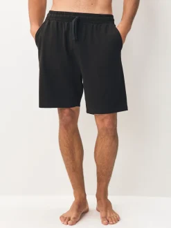 Loungewear|Shorts|Next - Loopback Soft Touch 2 Pack Jogger Shorts Donkergrijs/zwart