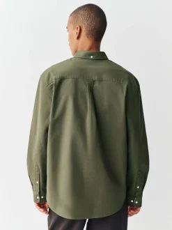 Formele Overhemden|Shirts|Next Donkergroen - Normale Pasvorm - Oxford-hemd met lange mouwen