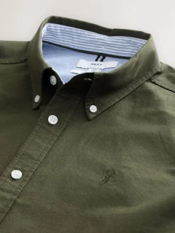 Formele Overhemden|Shirts|Next Donkergroen - Normale Pasvorm - Oxford-hemd met lange mouwen