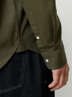 Formele Overhemden|Shirts|Next Donkergroen - Normale Pasvorm - Oxford-hemd met lange mouwen