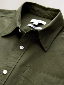 Formele Overhemden|Shirts|Next Donkergroen - Normale Pasvorm - Oxford-hemd met lange mouwen