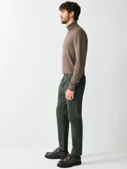 Broeken En Chino's*Next Donkergroen - Slim Fit - Stretchy chino