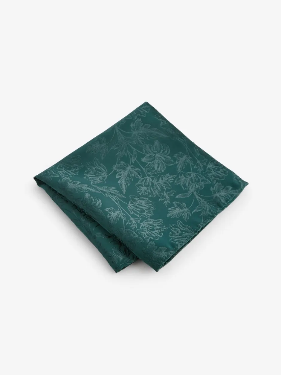 Stropdassen En Pochets*Next - Smal - Set van stropdas en pochet Donkergroen