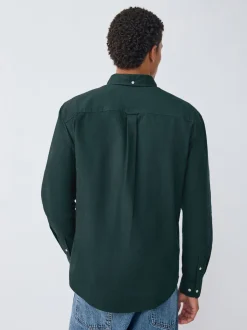 Formele Overhemden|Shirts*Next Donkergroen - Soft Touch Oxford Long Sleeve Shirt