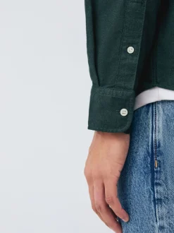 Formele Overhemden|Shirts*Next Donkergroen - Soft Touch Oxford Long Sleeve Shirt