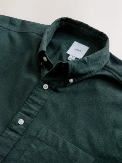 Formele Overhemden|Shirts*Next Donkergroen - Soft Touch Oxford Long Sleeve Shirt