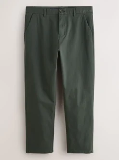 Broeken En Chino's*Next Donkergroen - Straight fit - Stretchy chino
