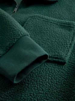Loungewear|Jassen En Jacks|Next - Volledig doorlopende rits - Borg Fleece Donkergroen
