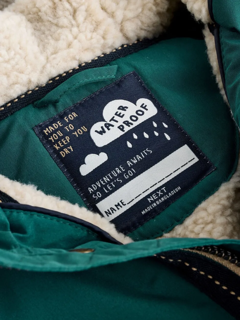 Jassen, Jacks En Kinderwagenpakjes|Schoolkleding*Next Donkergroen - Waterdichte parka met borgvoering (3mnd -7jr)