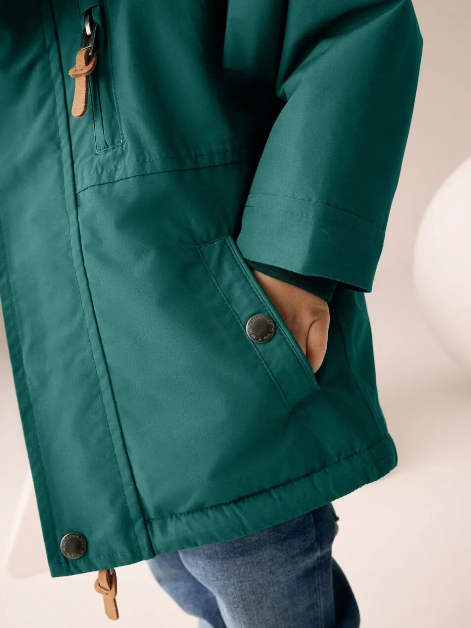 Jassen, Jacks En Kinderwagenpakjes|Schoolkleding*Next Donkergroen - Waterdichte parka met borgvoering (3mnd -7jr)